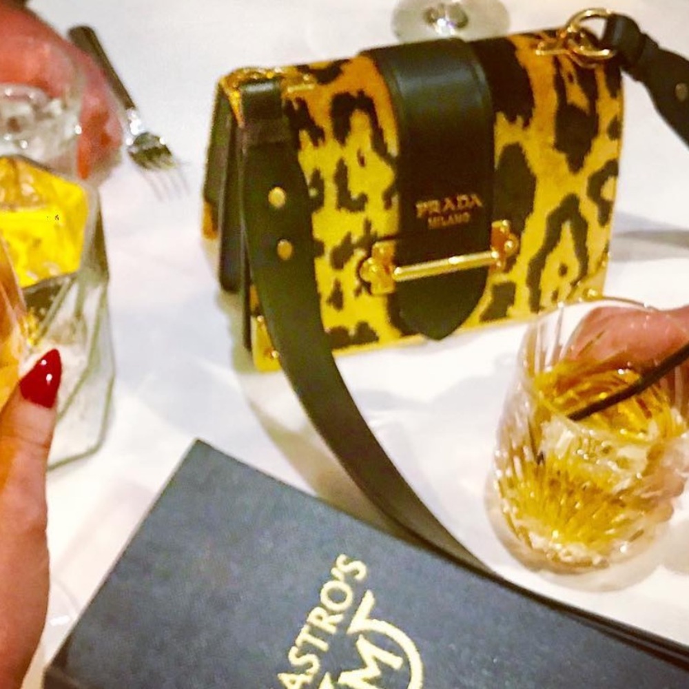 Prada Leopard Print Shoulder Bag